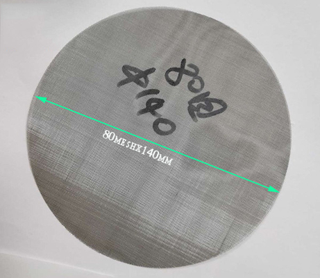 প্লাস্টিক বা ফিল্টার মধ্যে সিভিং জন্য 80mesh 40mesh Dia 140mm এক্সট্রুশন পর্দা