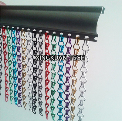 সজ্জার জন্য 90×210cm অ্যালুমিনিয়াম পোকা দরজা চেইন পর্দা পর্দা